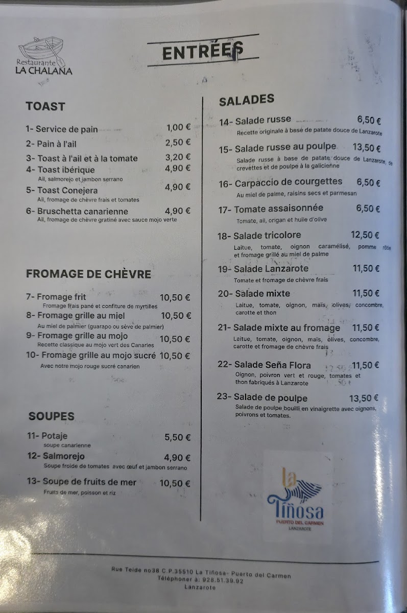 Restaurante La Chalana (The Flatboat) Photo Menu 5