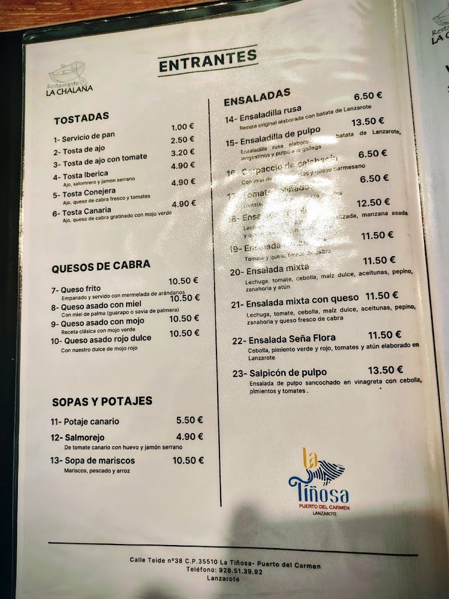 Restaurante La Chalana (The Flatboat) Photo Menu 9