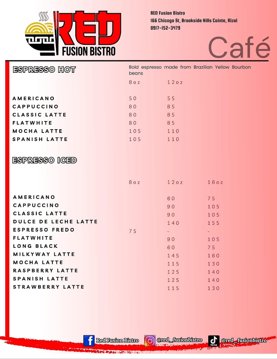 RED Fusion Bistro Photo Menu 8