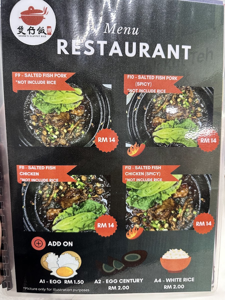 Chung's Claypot BK Square Photo Menu 7