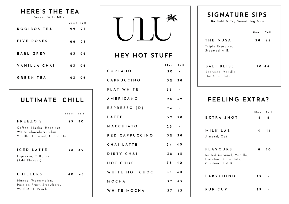 Ulu Café Photo Menu 1