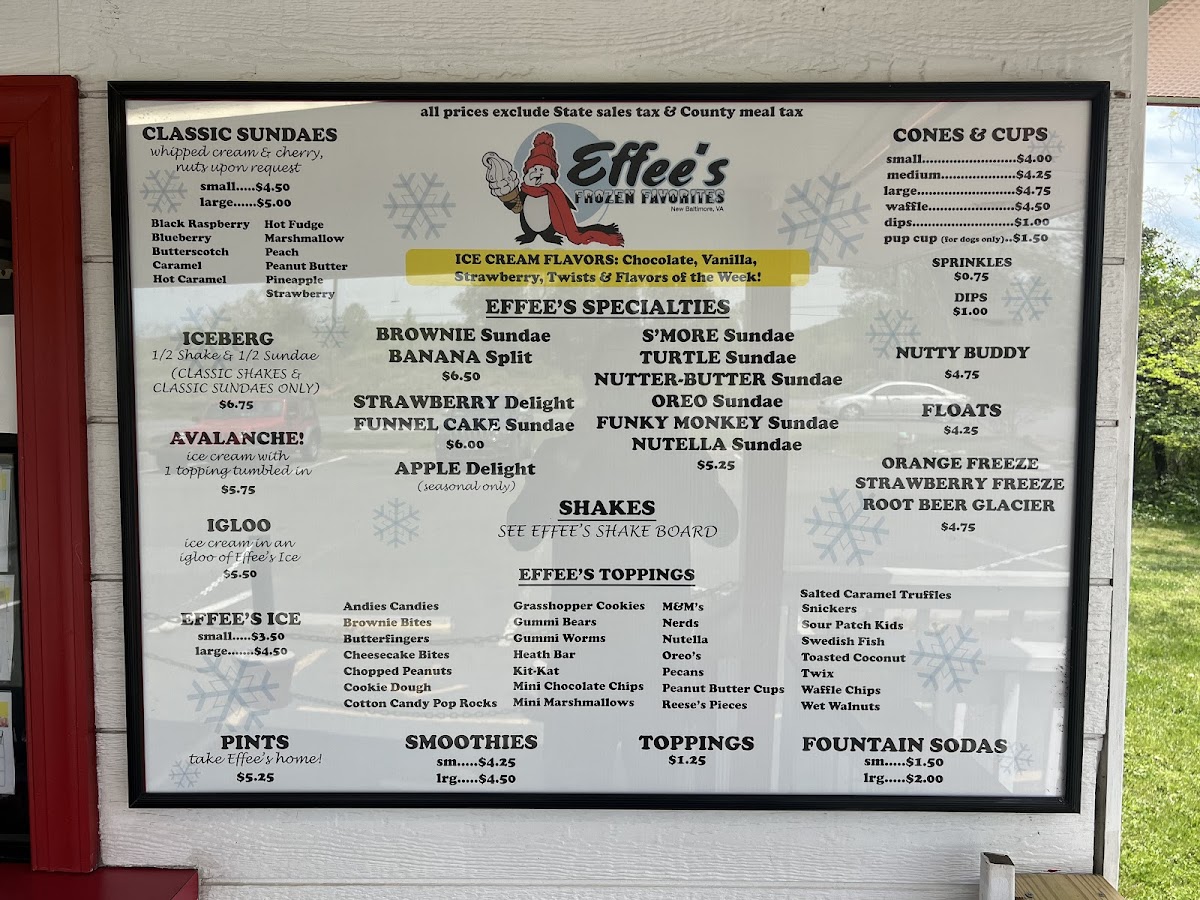 Effee’s Frozen Favorites Photo Menu 2