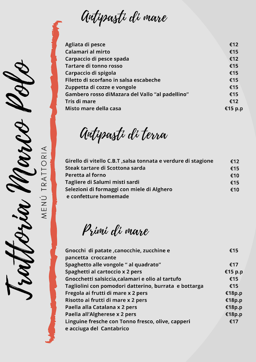 Trattoria Marco Polo Photo Menu 1