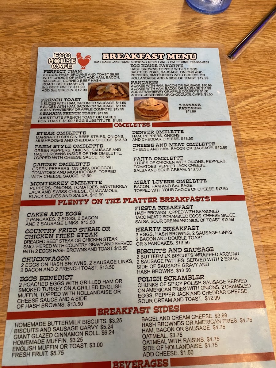 Alice's Family Restaurant Photo Menu 1