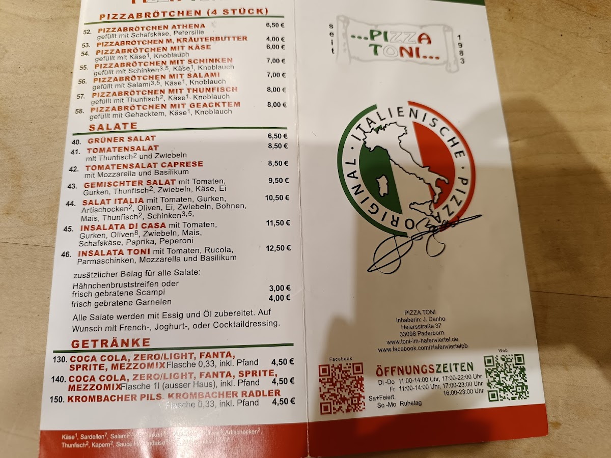 Pizza Toni im Hafenviertel Photo Menu 2