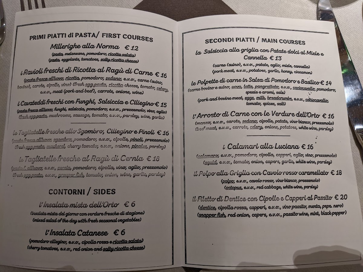 Casa Trimarchi - Ristorante in Ortigia Photo Menu 10