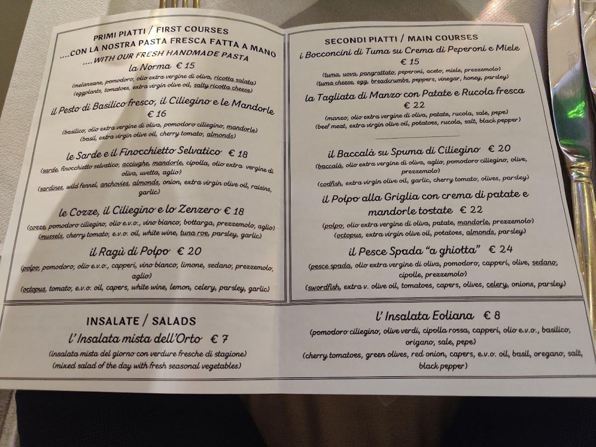 Casa Trimarchi - Ristorante in Ortigia Photo Menu 7