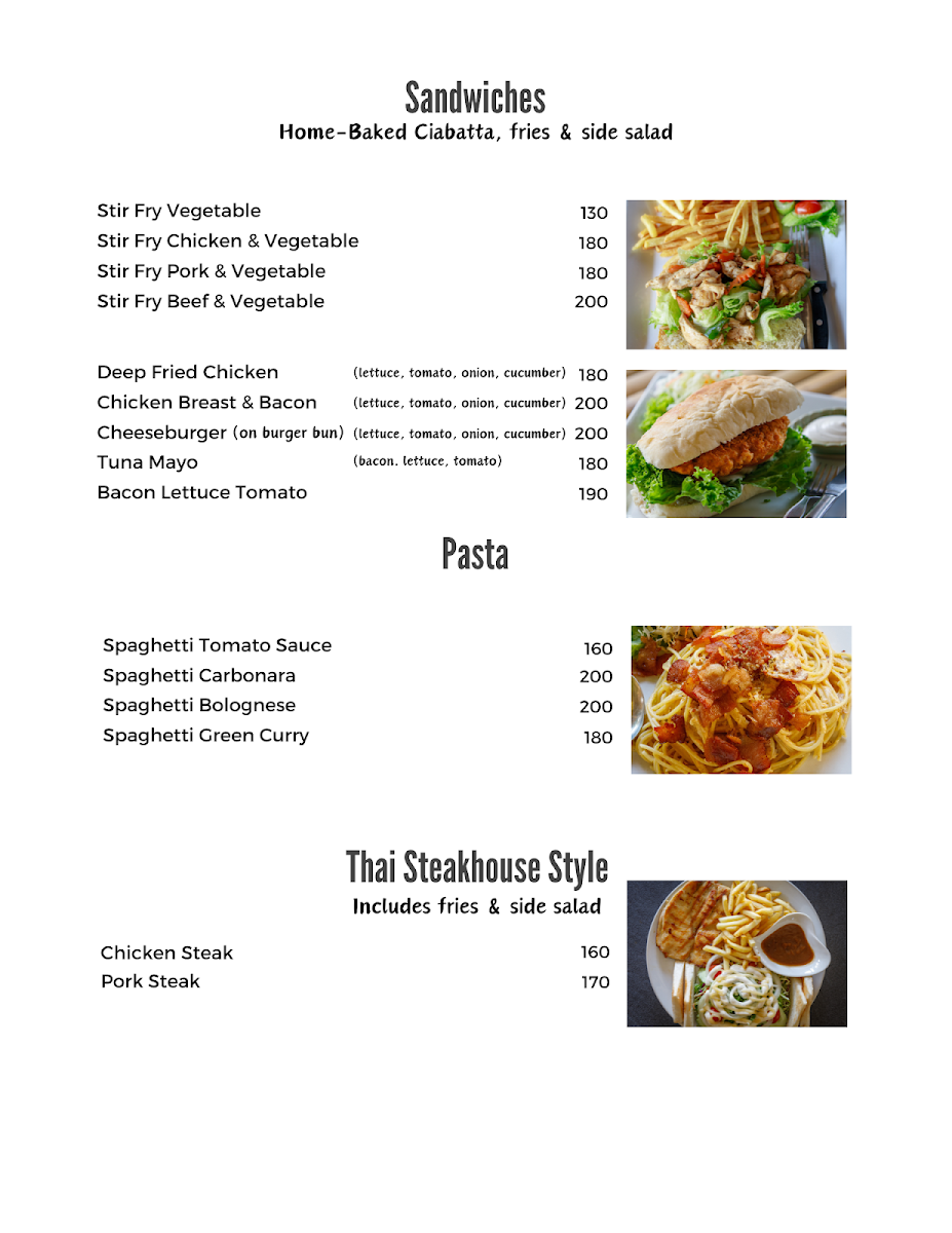 Malina's Kitchen Photo Menu 3