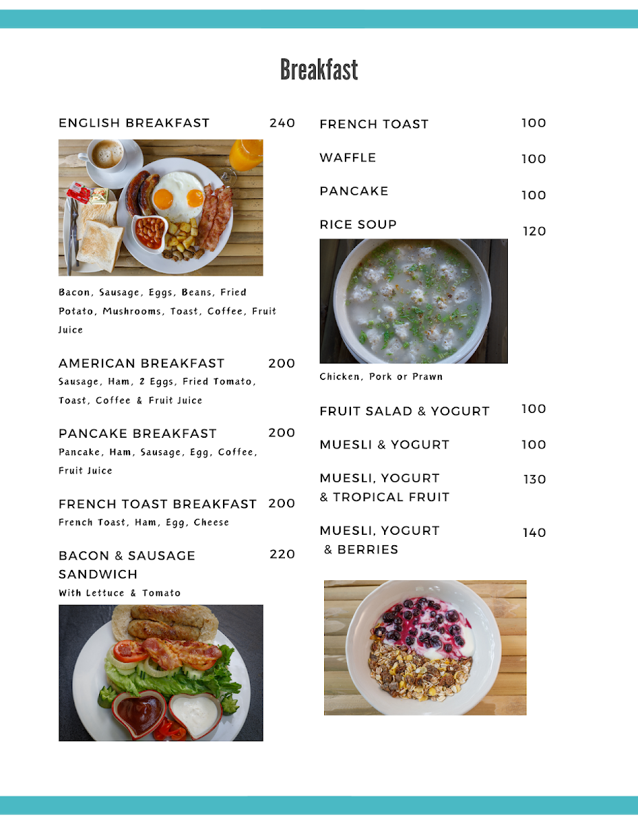 Malina's Kitchen Photo Menu 5
