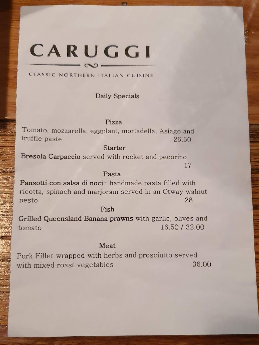 Caruggi Photo Menu 10
