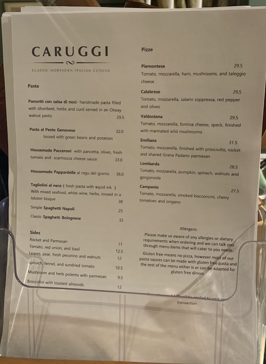 Caruggi Photo Menu 3