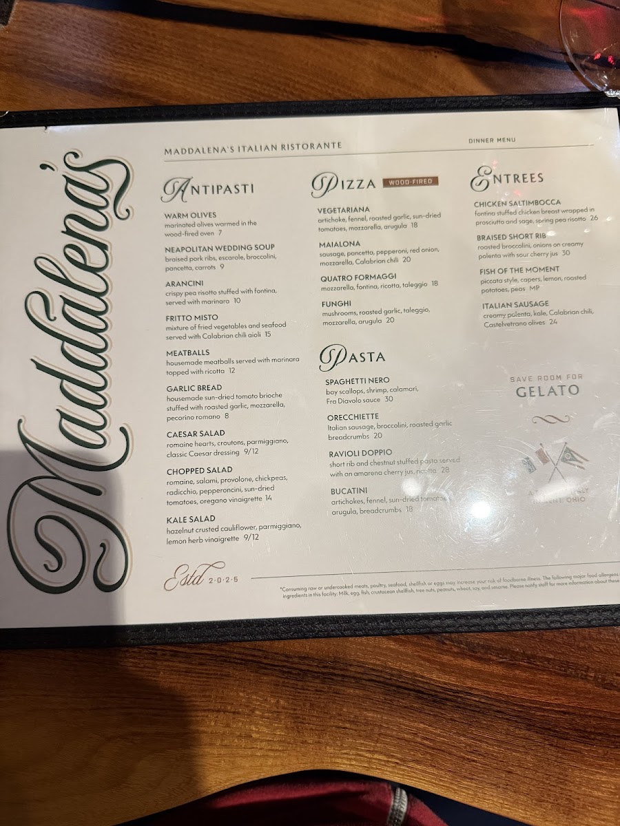 Maddalena's Photo Menu 2