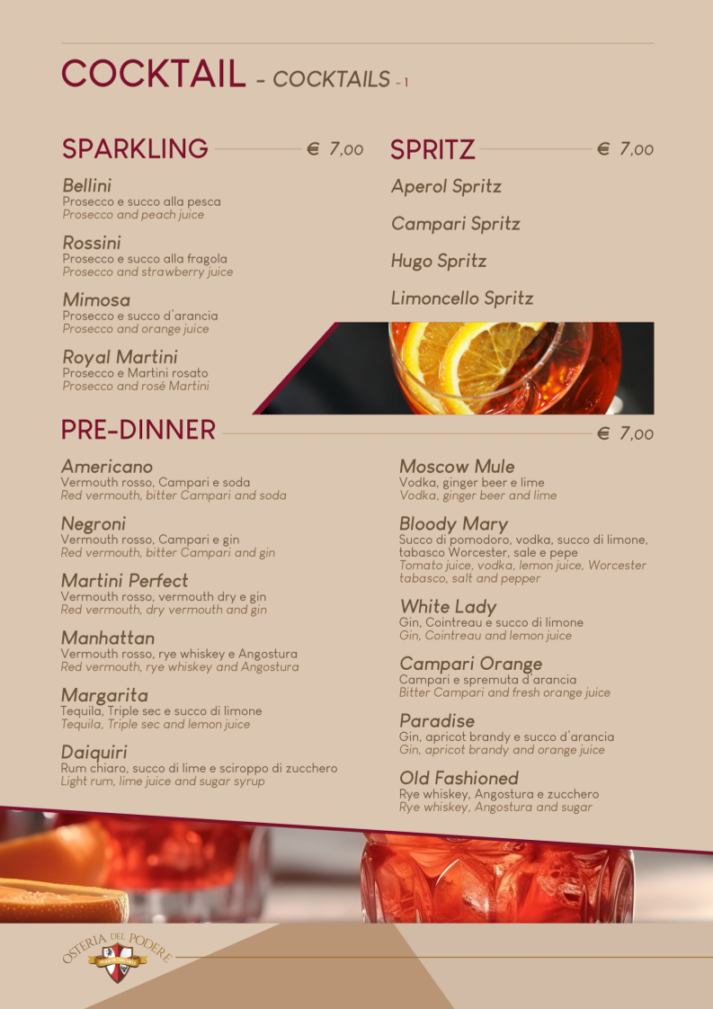 OSTERIA DEL PODERE Photo Menu 5