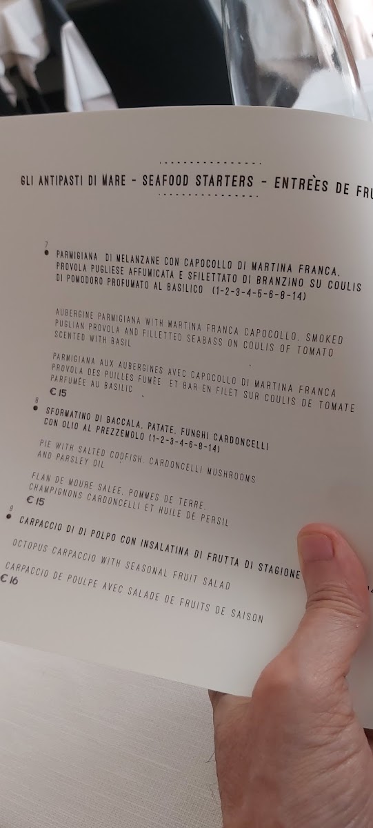 Ristorante Piazza Palmieri Photo Menu 3