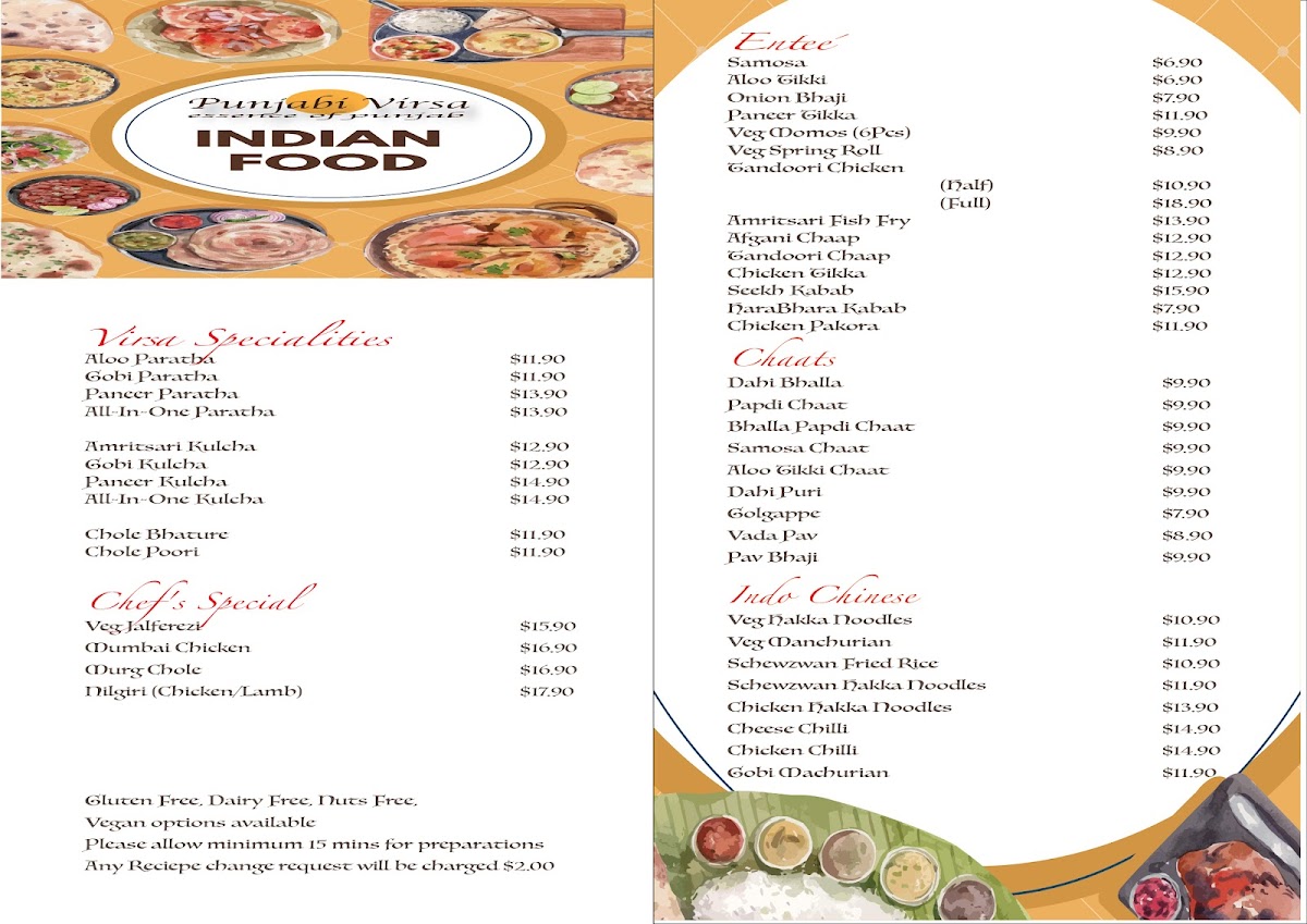 Punjabi Virsa Sweets & Restaurant Photo Menu 1