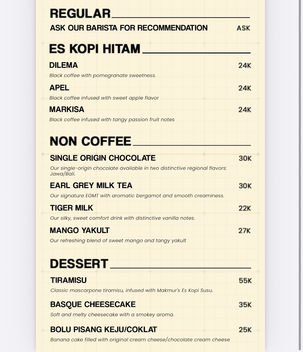 Makmur Jaya Coffee Roasters - Lengkong Besar Photo Menu 4
