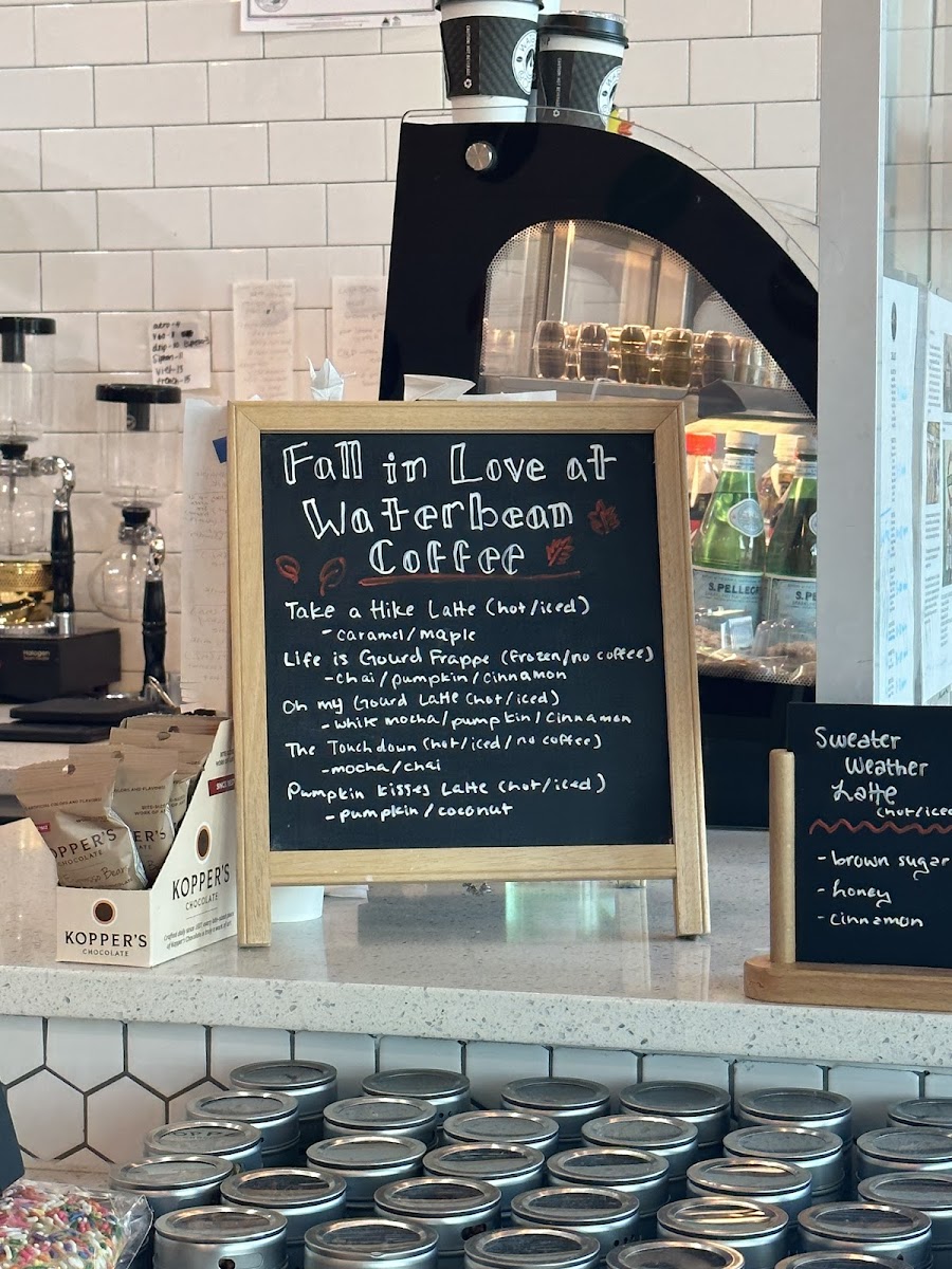Waterbean Coffee Photo Menu 2