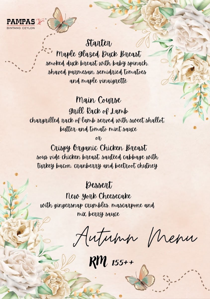 Pampas Reserve Steakhouse at Suasana Bukit Ceylon Photo Menu 1