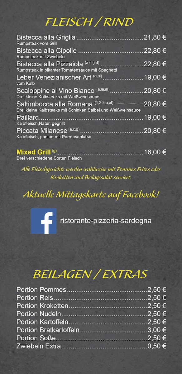 Ristorante & Pizzeria Sardegna Photo Menu 2