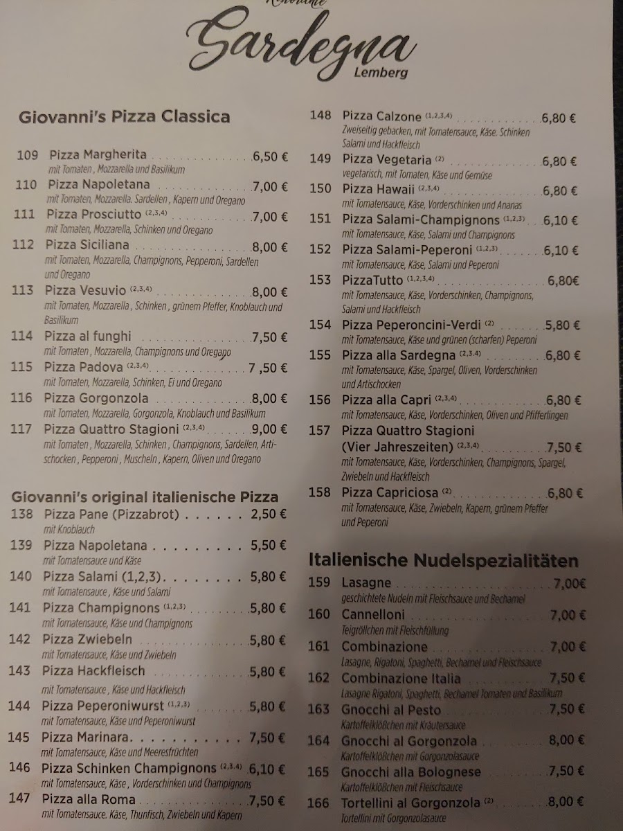 Ristorante & Pizzeria Sardegna Photo Menu 9