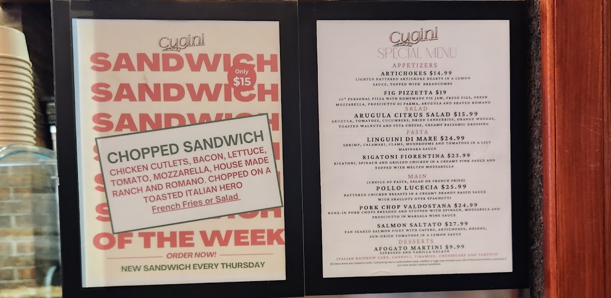 Cugini Pizzeria & Ristorante Photo Menu 1