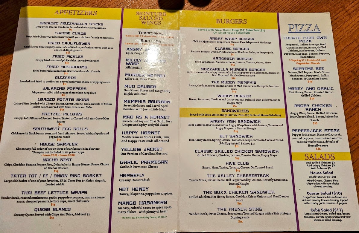 The Hive Bar Sports Bar & Grill Photo Menu 1