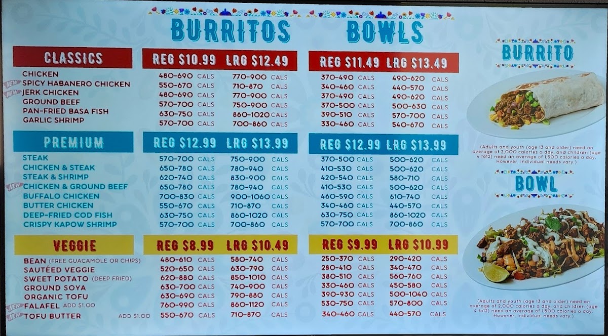 Fresh Burrito Photo Menu 3