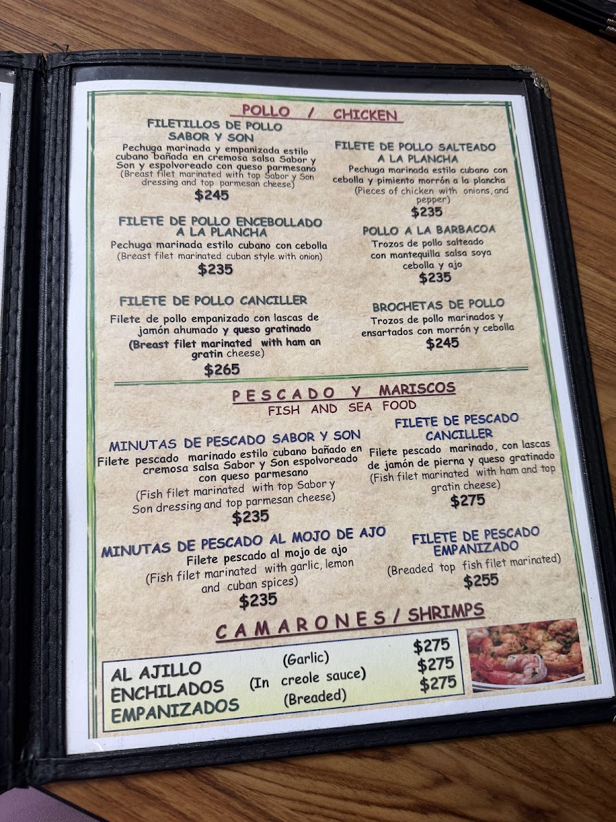 Restaurante Sabor y Son Photo Menu 3