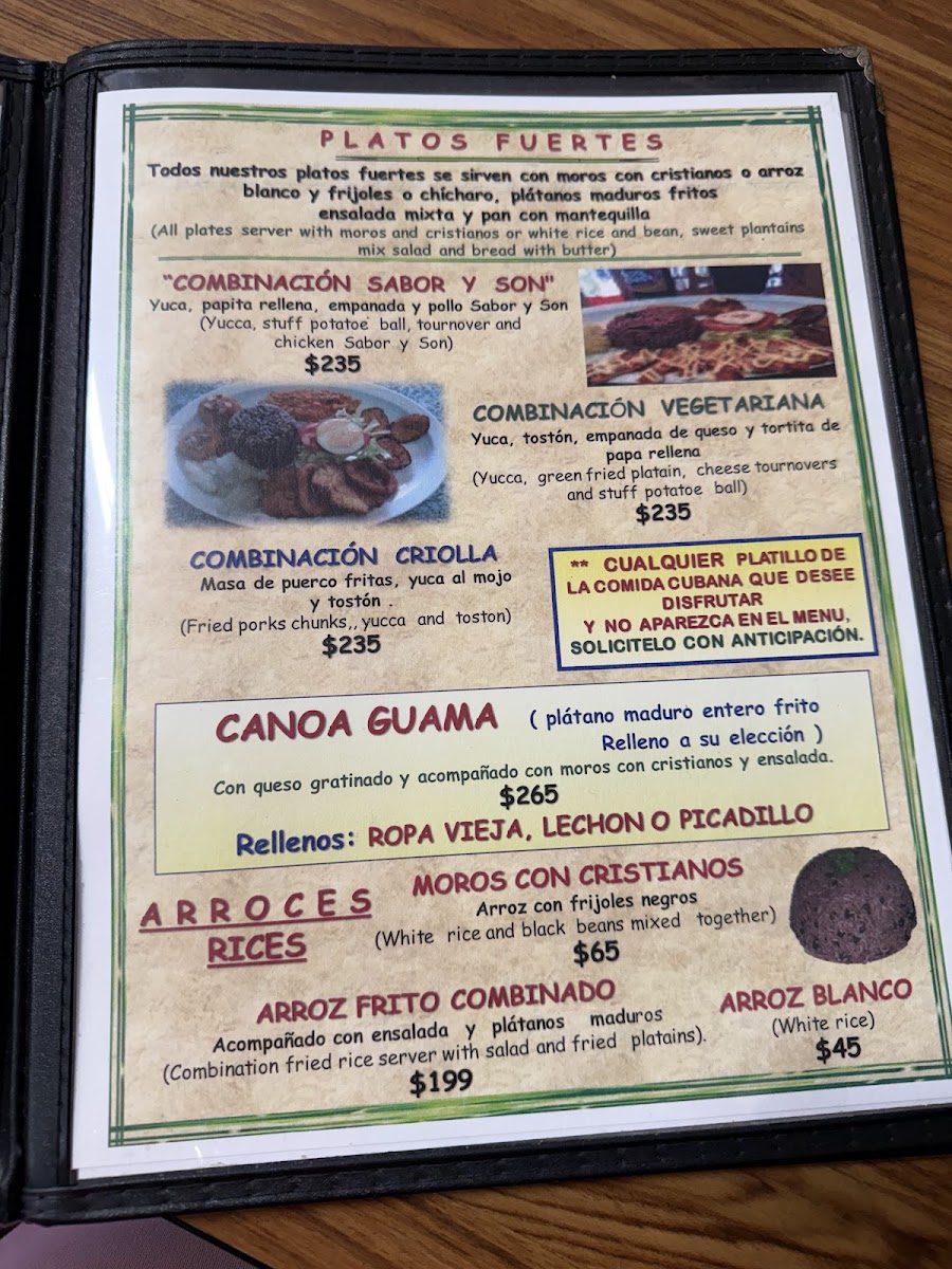 Restaurante Sabor y Son Photo Menu 6
