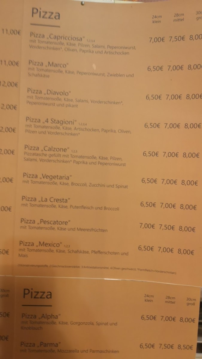 Pizzeria la Cresta Photo Menu 6