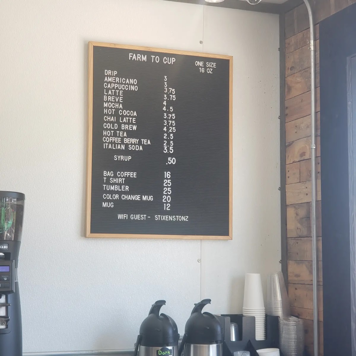 Gregs Rocking Goat Coffee Photo Menu 1