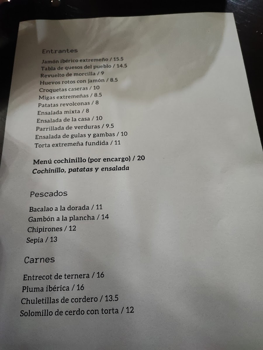 Restaurante La Perejila Photo Menu 2
