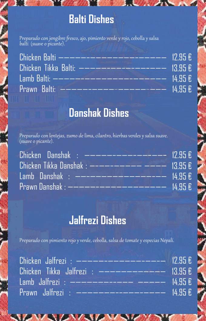 Restaurante Namaste Nepal Photo Menu 4