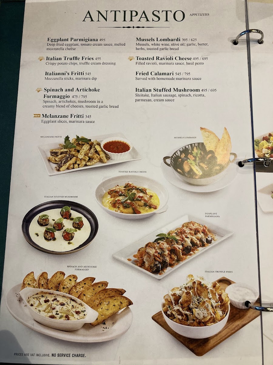 Italianni's Restaurant Photo Menu 4