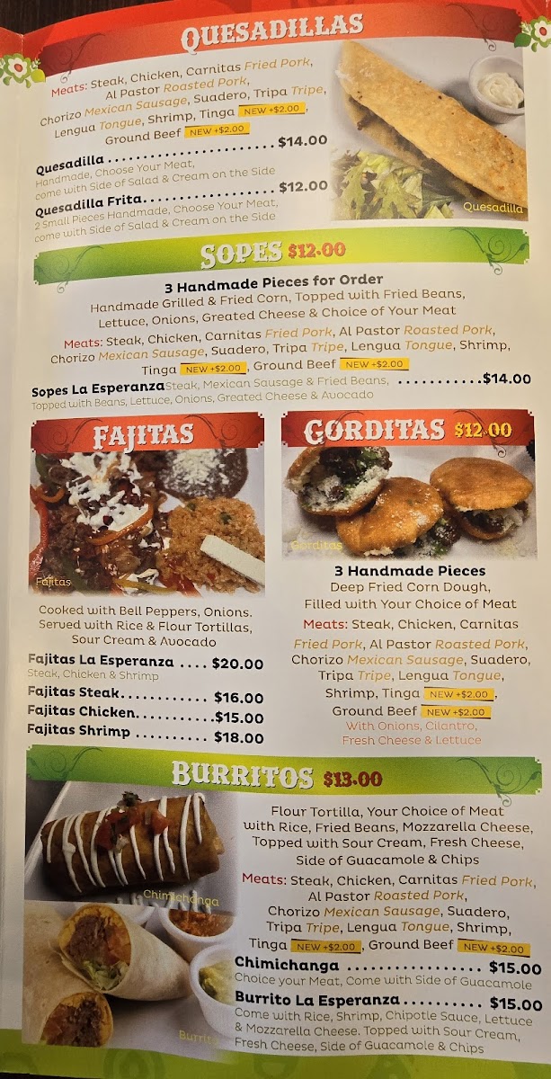 La Esperanza Photo Menu 6