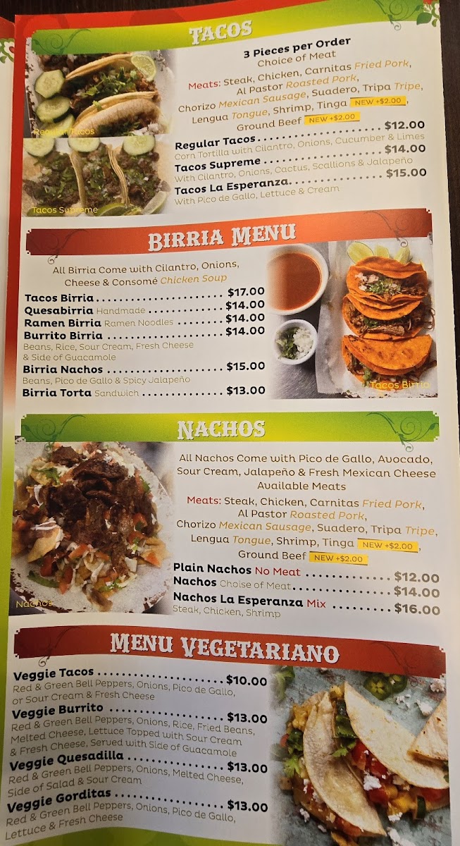 La Esperanza Photo Menu 8