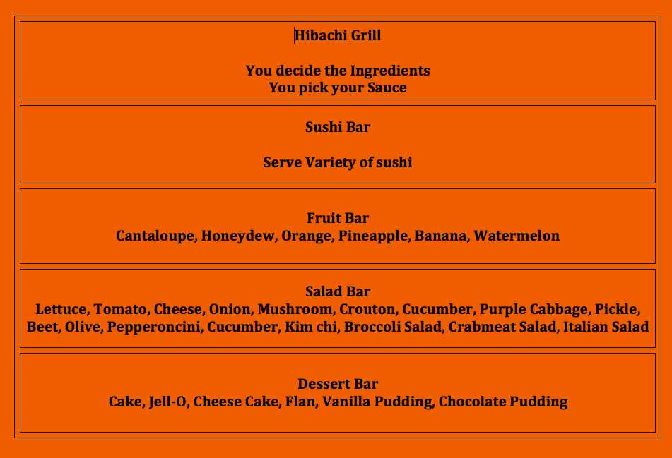 Feast Buffet Photo Menu 3