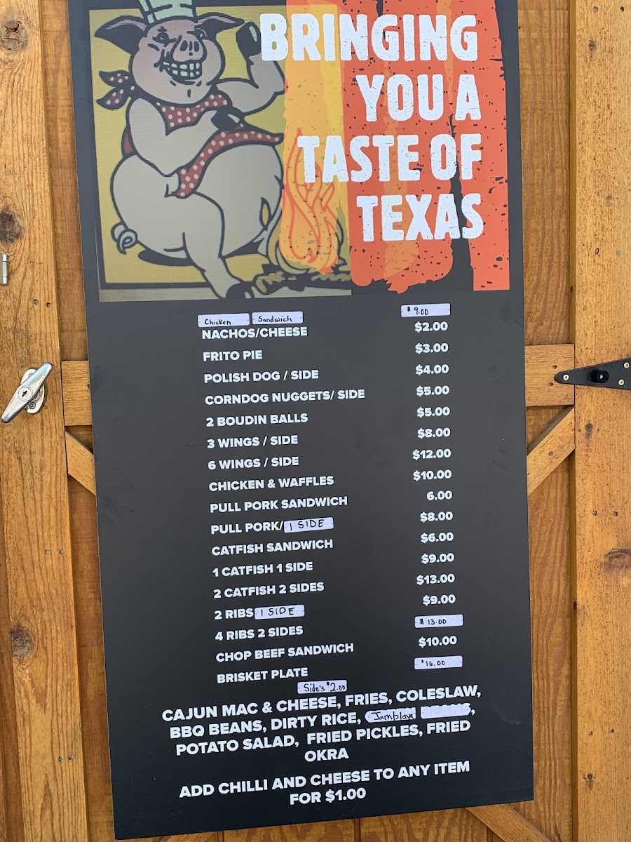 A Taste of Texas Photo Menu 2