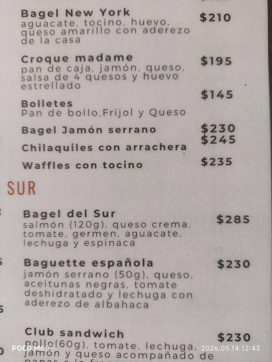 South Cafe Photo Menu 5