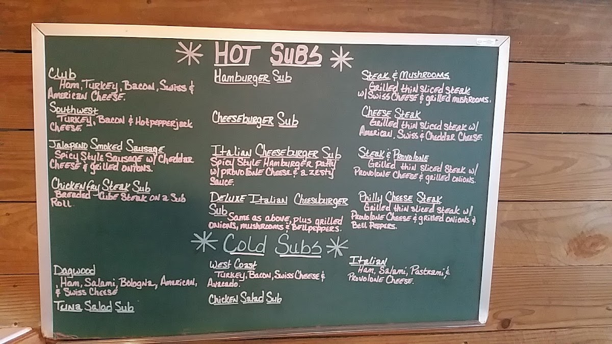 Cassidy's Sub Shop Photo Menu 2
