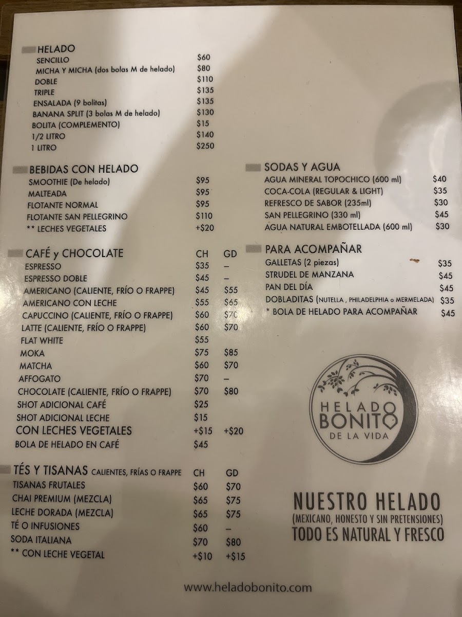 Helado Bonito Photo Menu 10