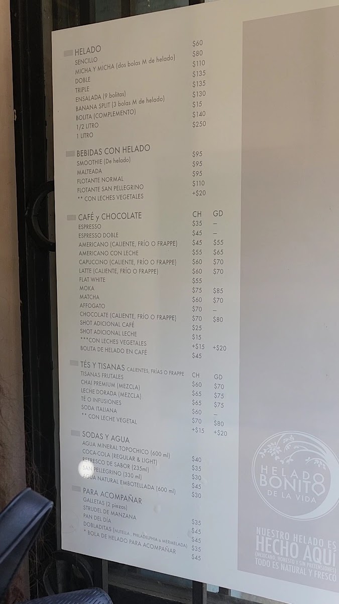 Helado Bonito Photo Menu 2