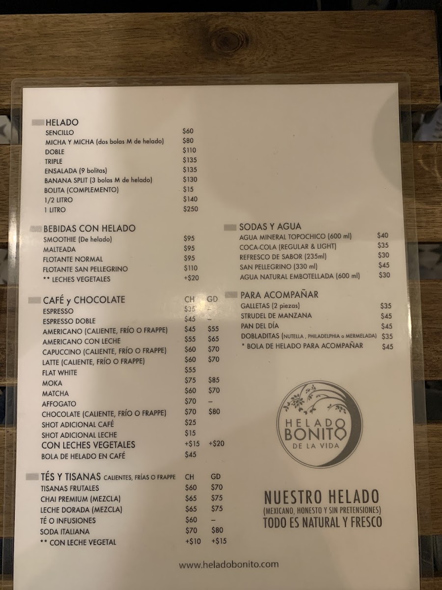 Helado Bonito Photo Menu 8