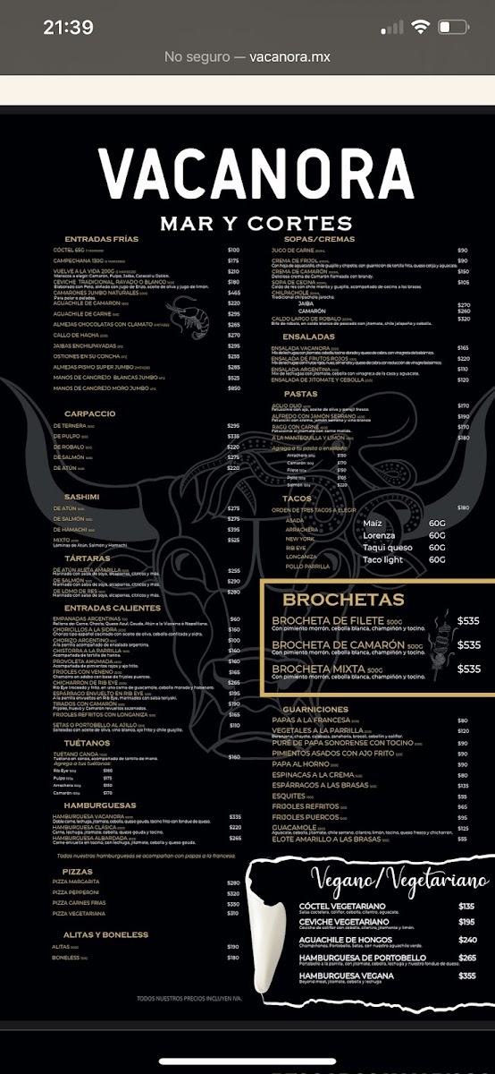 Vacanora Restaurante Photo Menu 3
