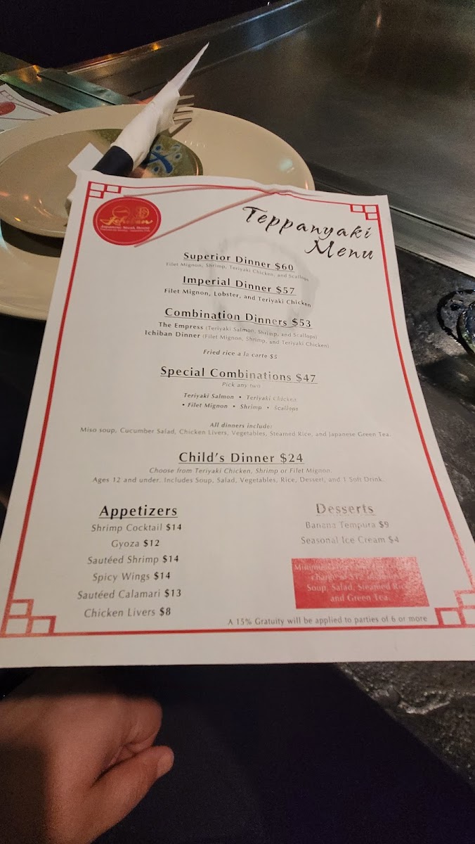 Ichiban Japanese Steakhouse & Pub Photo Menu 10
