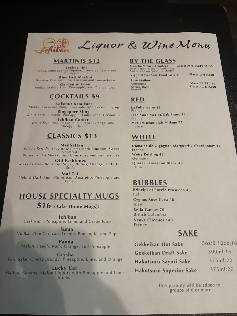 Ichiban Japanese Steakhouse & Pub Photo Menu 6