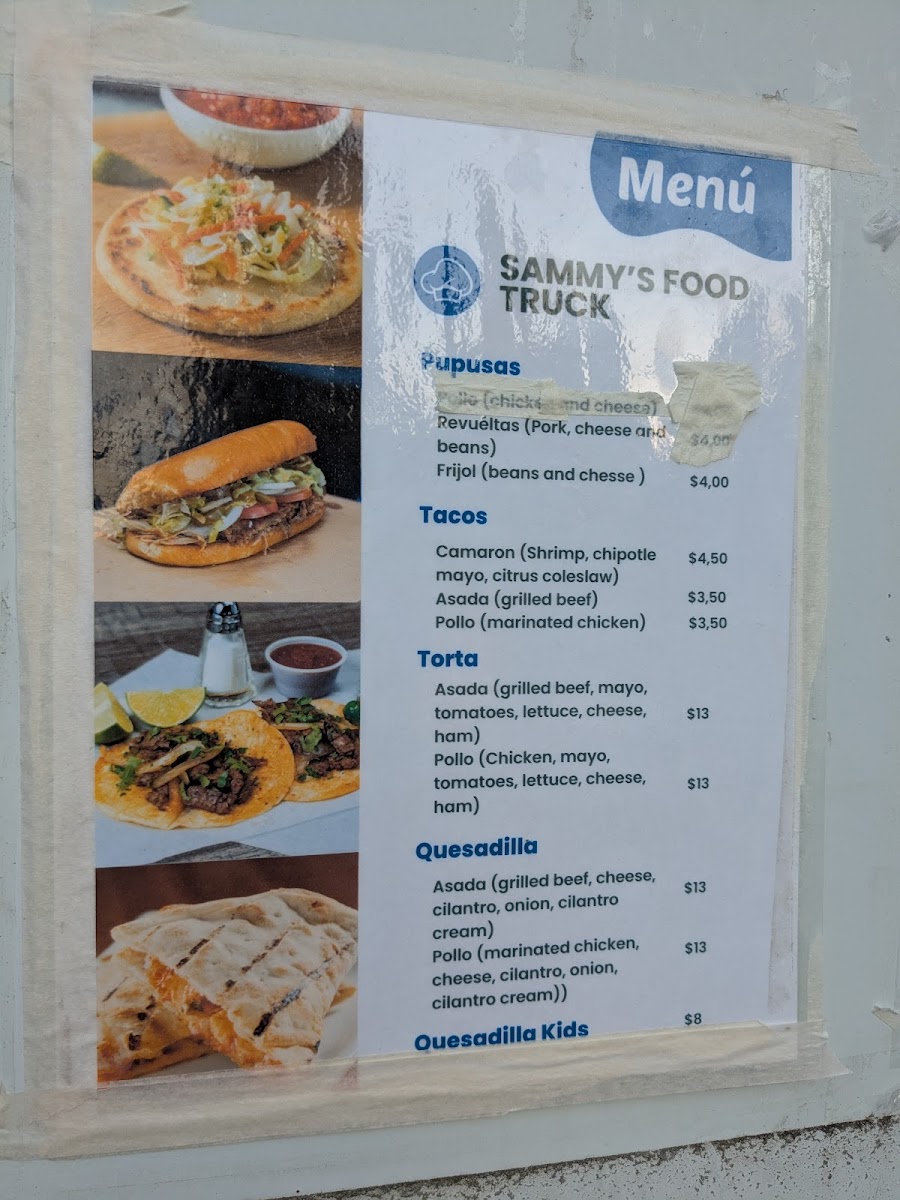 Sammy’s Food Truck Photo Menu 1