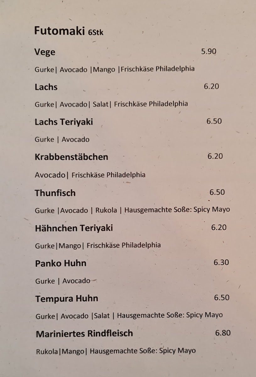 YuuKoKo Sushi Photo Menu 9