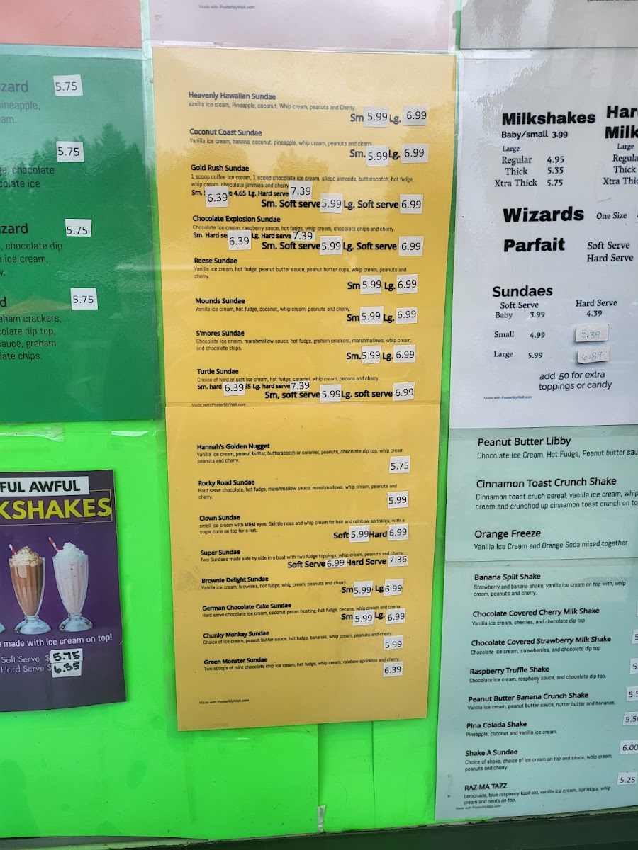 Mill Pond Dairy Bar Photo Menu 3