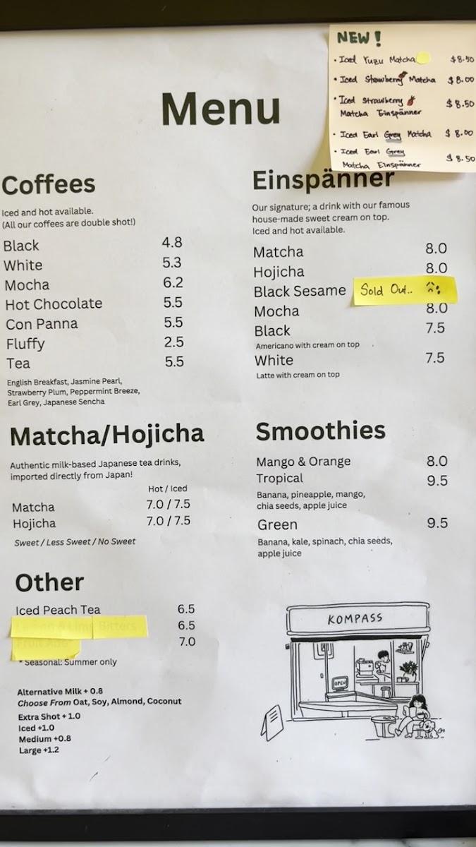 Kompass Coffee Photo Menu 1